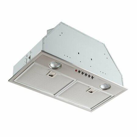 ALMO Stainless Steel Under-Cabinet Vent Hood with Halogen Lighting, 500 CFM, 3-Speed, 9 Sones PM500SS